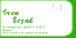 iren bezak business card